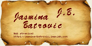 Jasmina Batrović vizit kartica